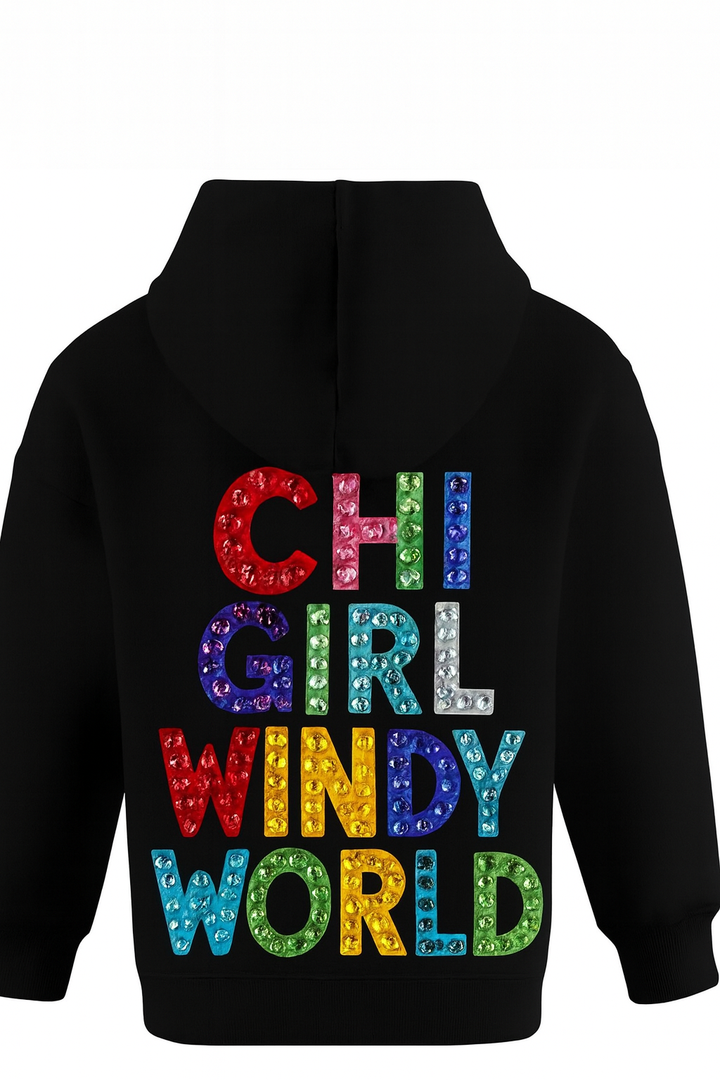 Chi Girl Windy World-Black Hoodie