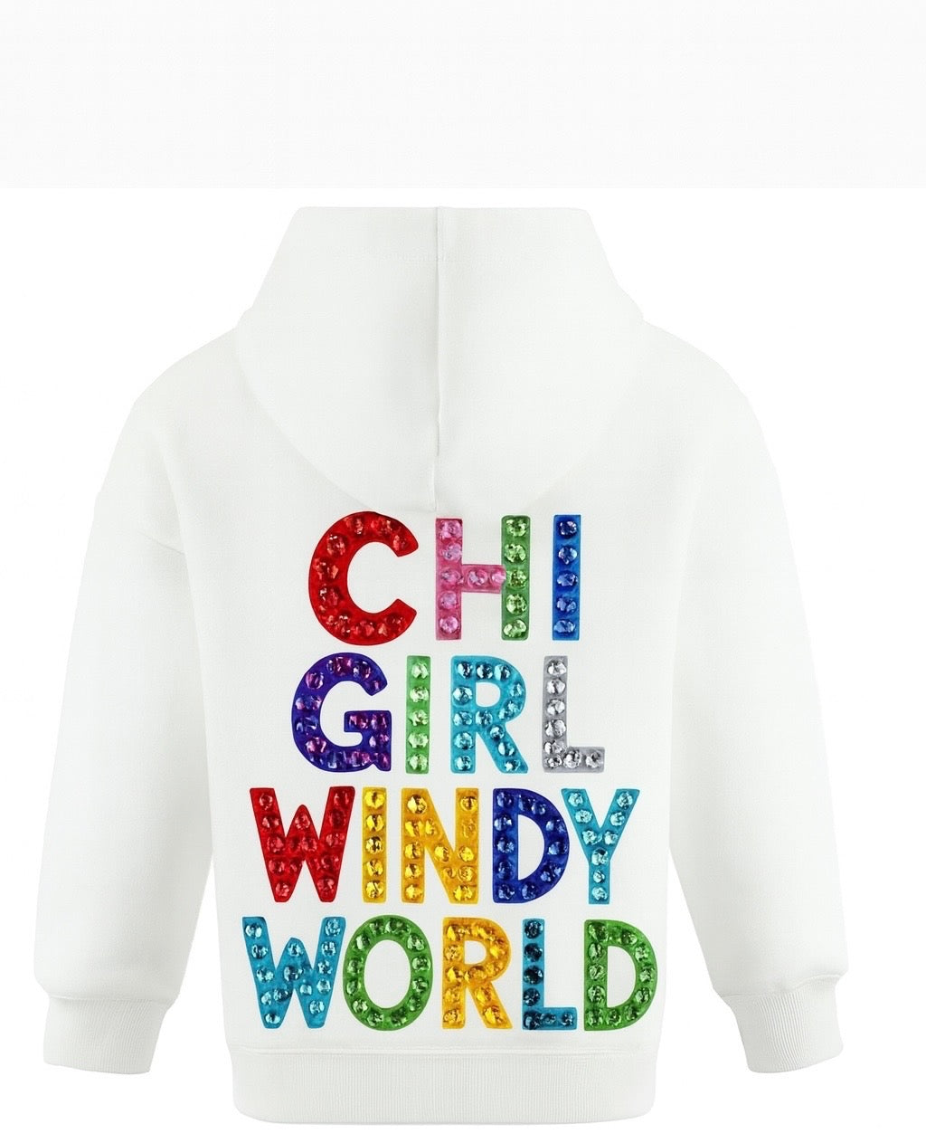 Chi Girl Windy World-White Hoodie